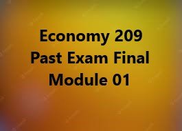 Economy - Final past exam(Module 01)