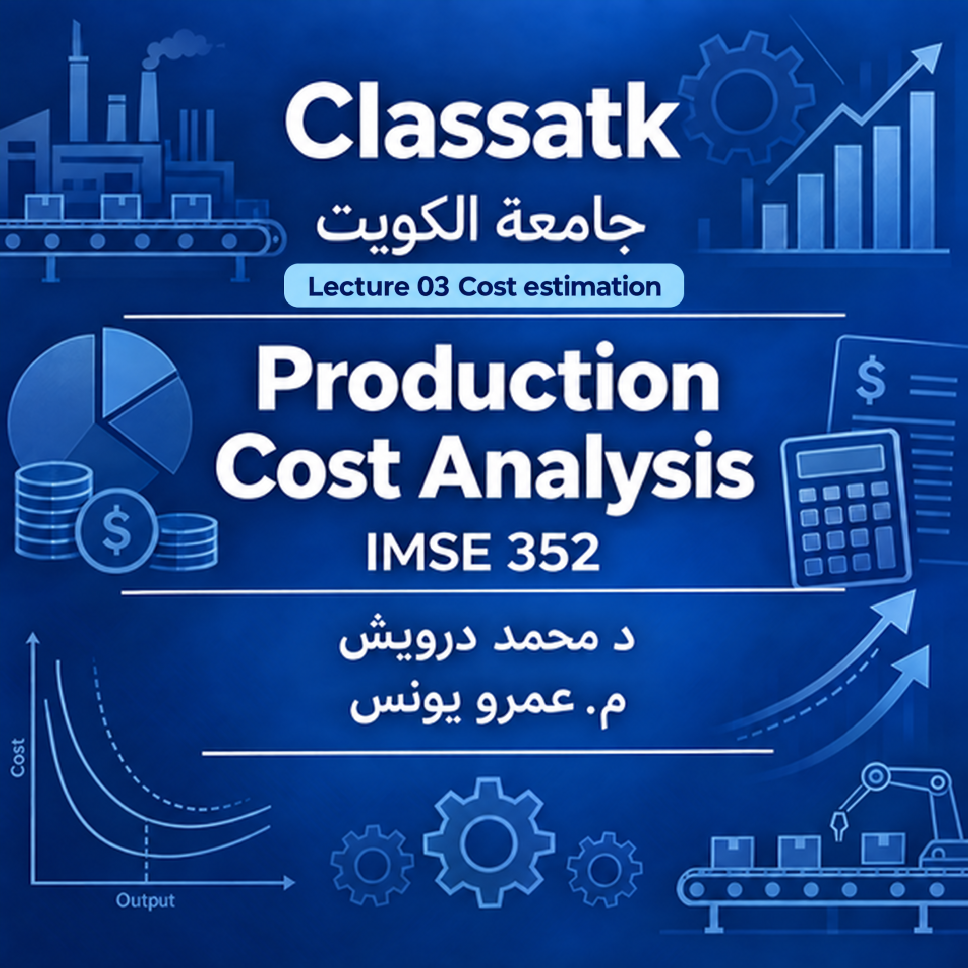 م. عمرو يونس- IMSE352-Production Cost Analysis -د. محمد درويش - Lecture 03 Cost estimation