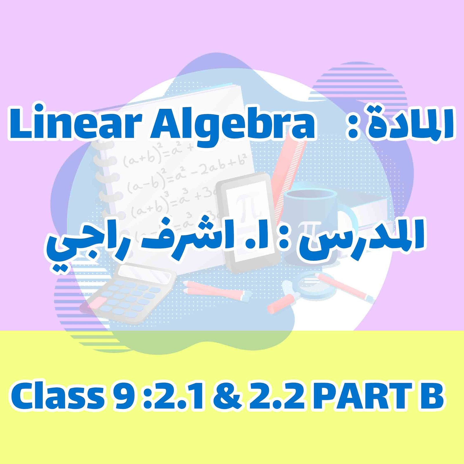 Linear Algebra - Class 9 :2.1 & 2.2 PART B